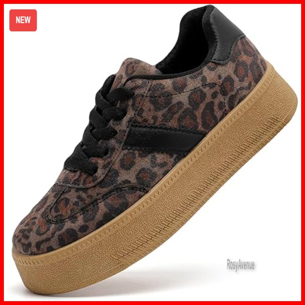 Platform Sneakers with Cushioned Insole, Lightweight Fashion Shoes for Walking